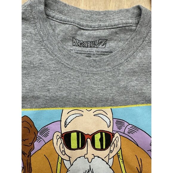 Dragon Ball Z Toei Animation Men's Master Roshi Gray Shirt Size S Short Sleeve - Picture 2 of 6